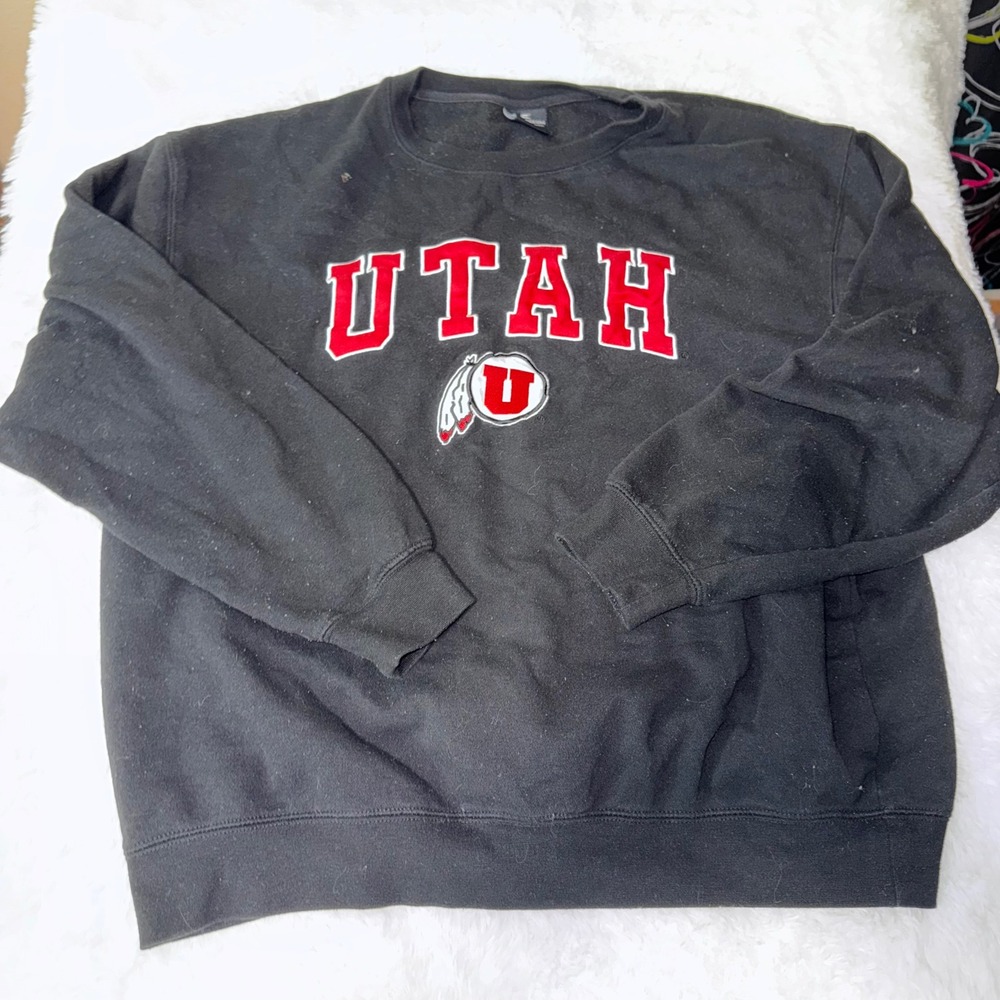 Utah Utes Colosseum NCAA Mens XXL Crewneck Sweatshirt Black College - Picture 1 of 5